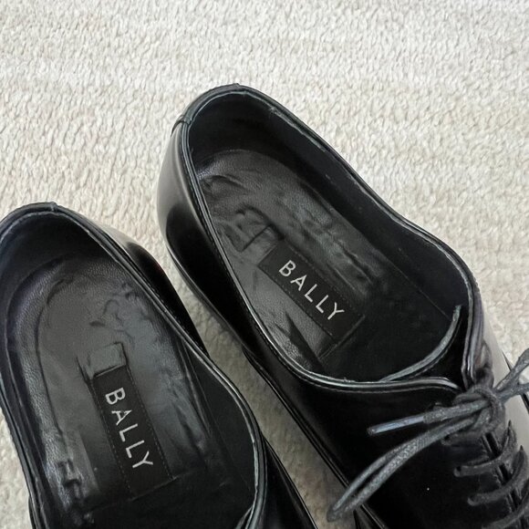 Bally Treny 1 Black Leather Cap Toe Oxford Dress Shoes 8.5 Made in Italy main image 4